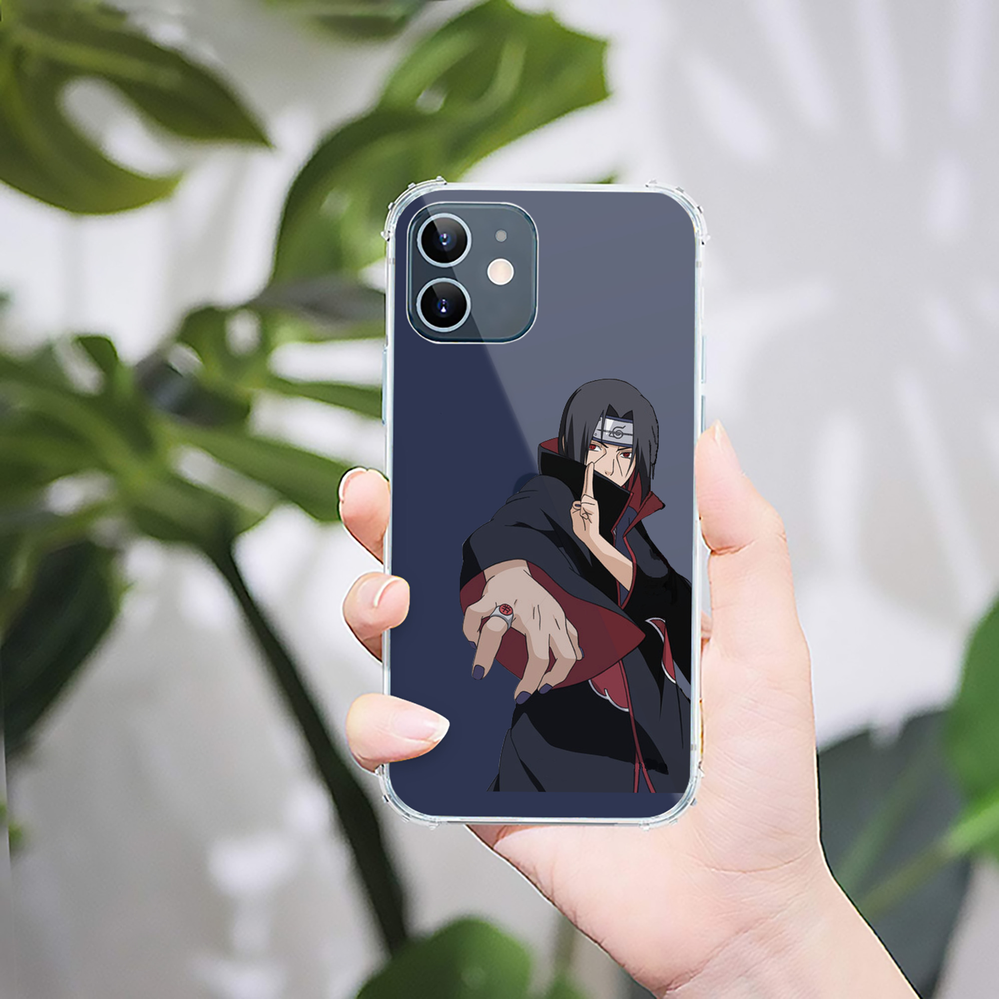 （画像用） NARUTO -ナルト- うちは イタチ Uchiha Itachi 【iPhone 12シリーズ対応】透明スマホケース（クリアソフトケース）